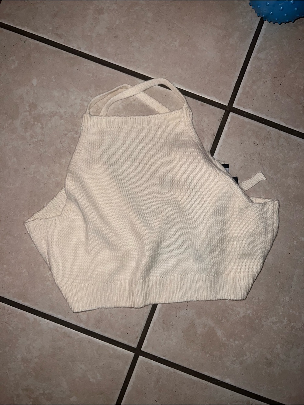 NWT Lulus Knit Open Back Crop Top